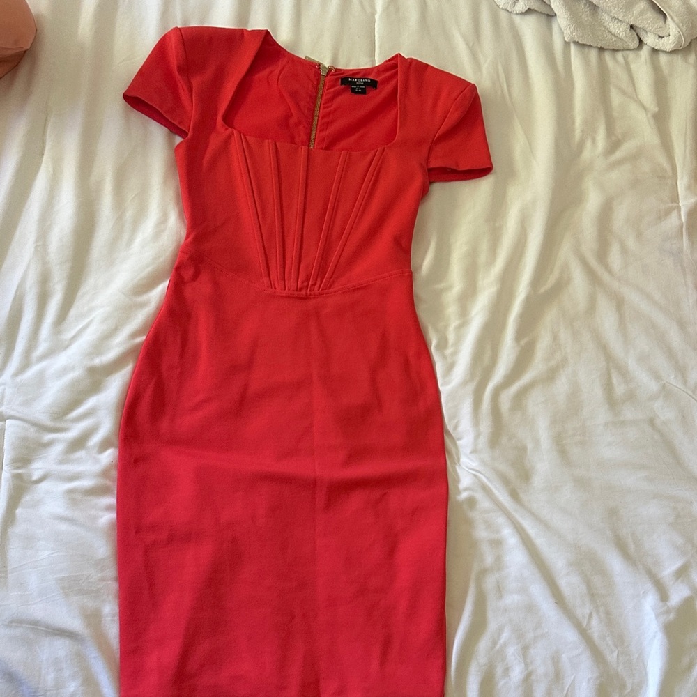 Peachy Red Dress